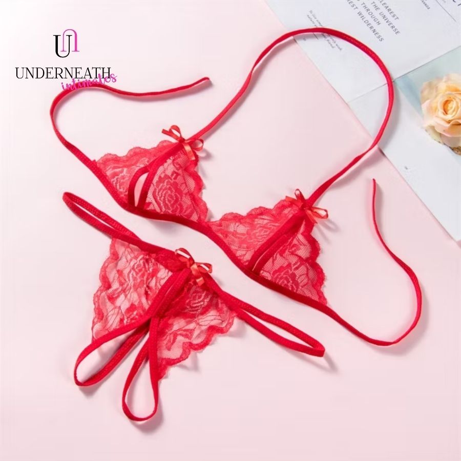 Stay the night Set - Red (Open Crotch) (S/M & L)