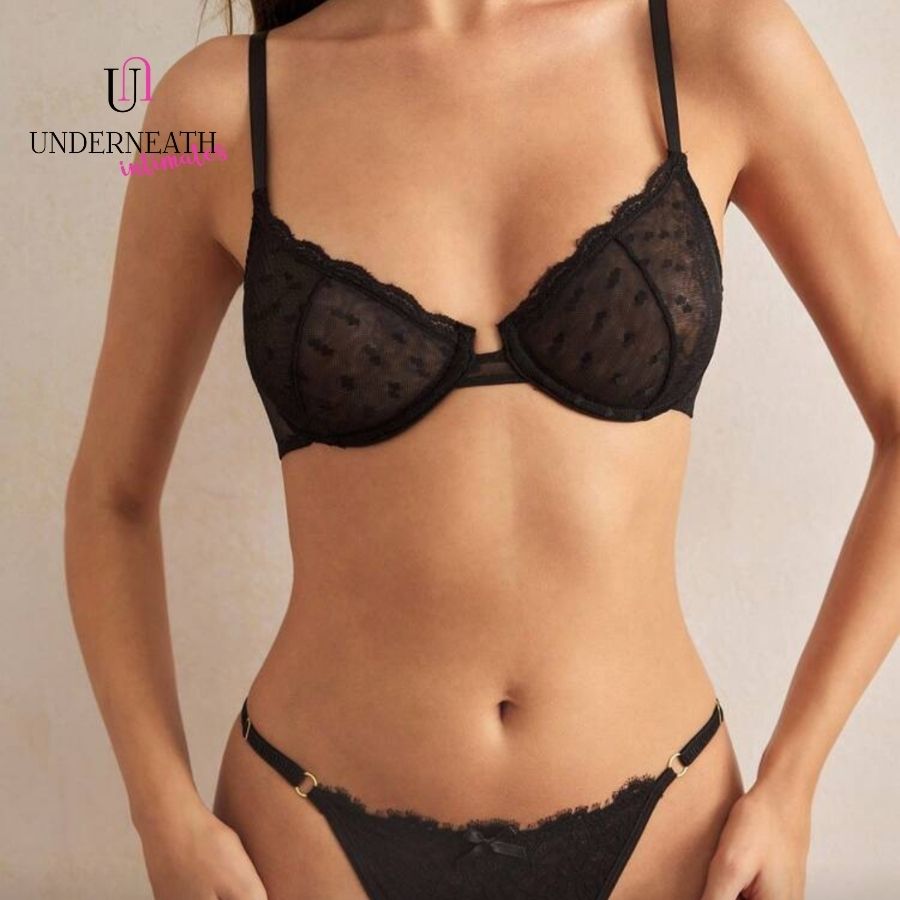 Stunner Set (with underwire) - Black (S/M & L)
