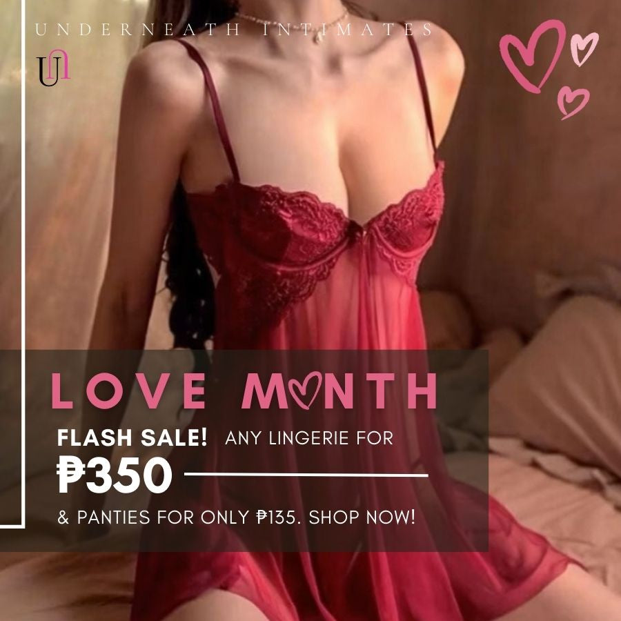 Foxy w/ Thong (Underwire Bra) - Wine Red (S/M)