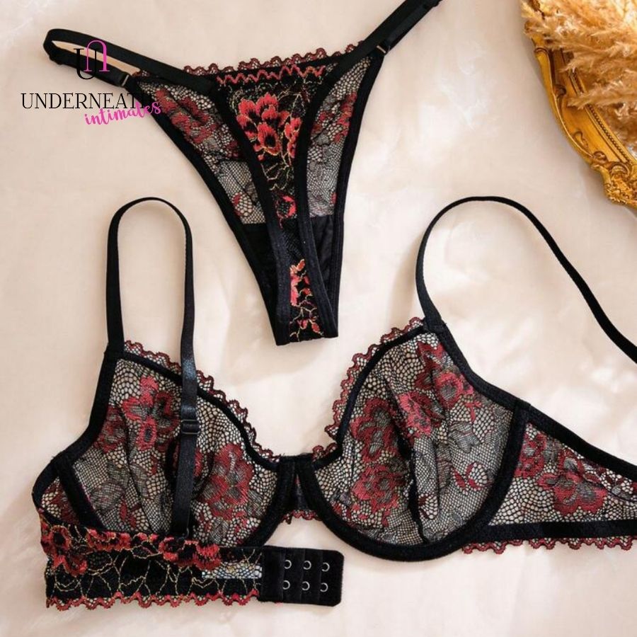 Scarlet Set (with underwire) - Red (S/M & L)