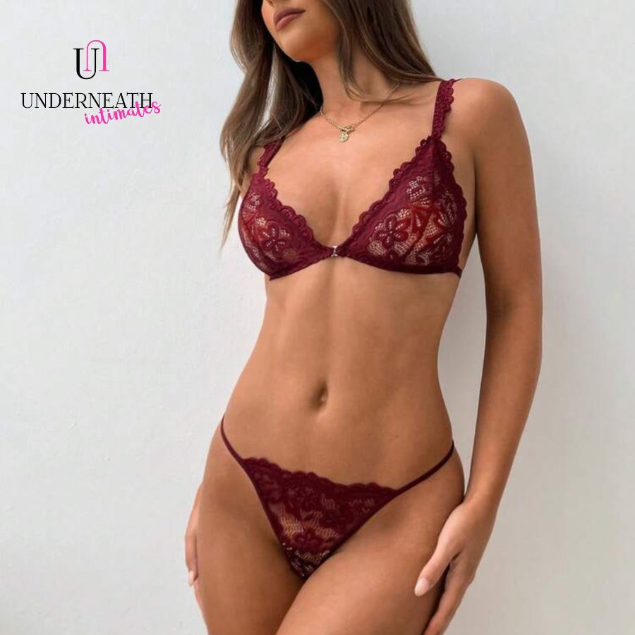 Hailey Set - Wine Red (S/M & L)