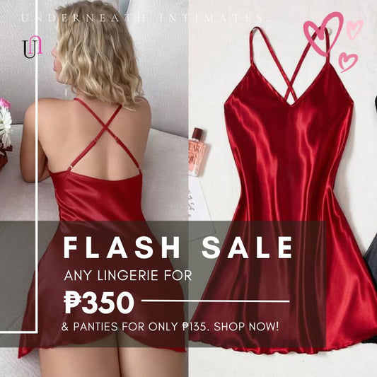 Silk Nightdress - Red (S/M & L)