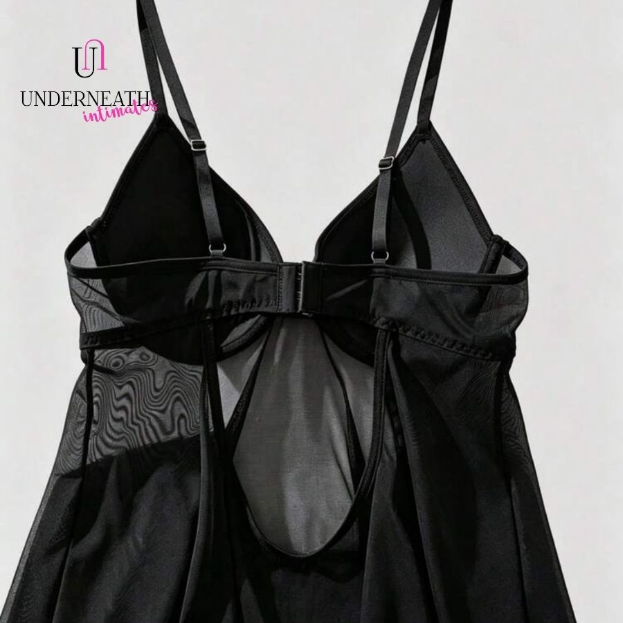 Dreamy Nightdress (with underwire) - Black (S/M & L)