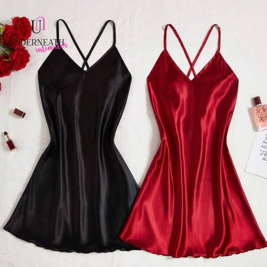 Silk Nightdress - Red (S/M & L)
