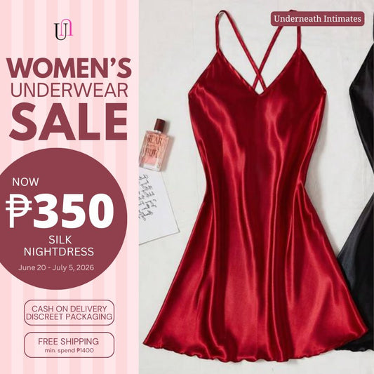 Silk Nightdress - Red (S/M & L)