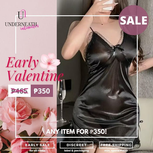 Romantic w/ Thong - Black (S/M & L)