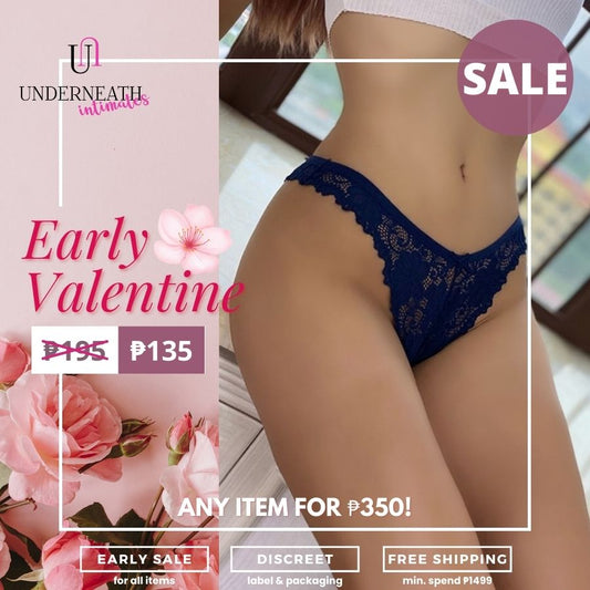 Cheeky Thong - Navy Blue (Freesize)