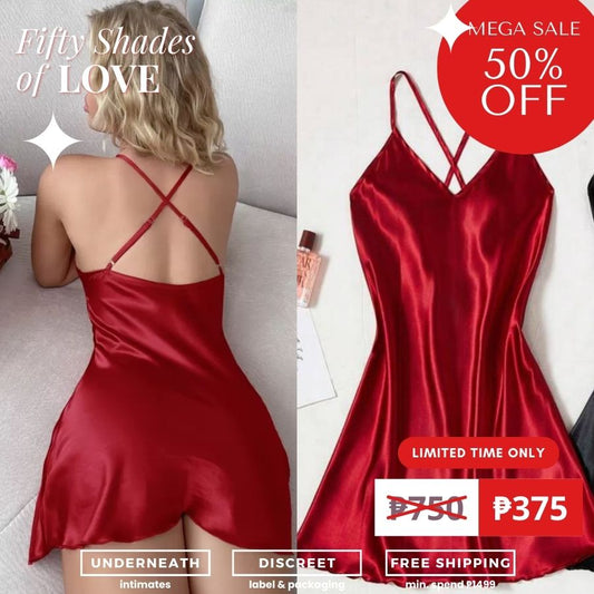 Silk Nightdress - Red (S/M & L)