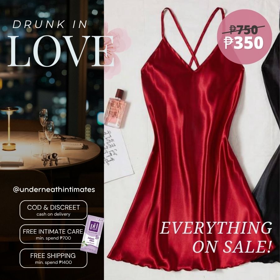 Silk Nightdress - Red (S/M & L)
