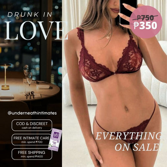 Hailey Set - Wine Red (S/M & L)