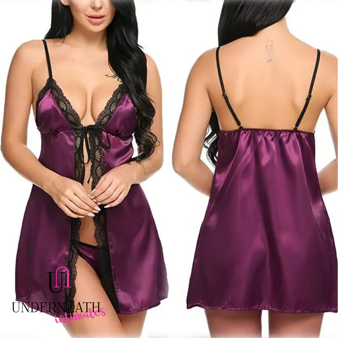 Honeymoon w/ Thong - Purple (S/M/L)